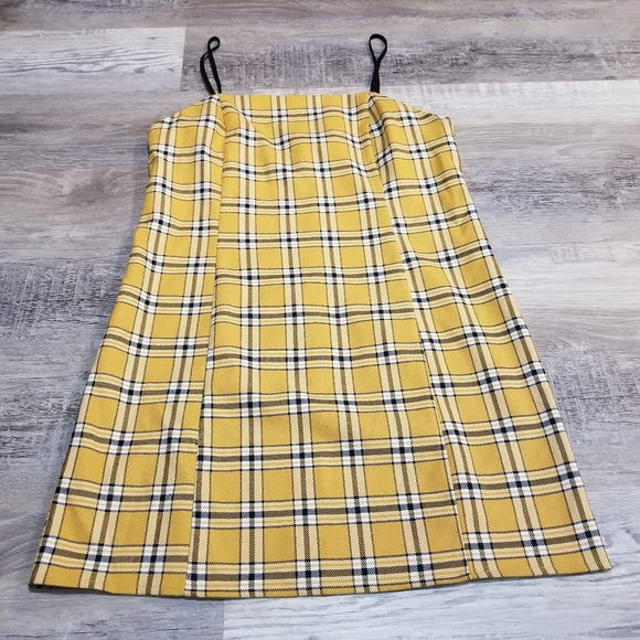 Urban Outfitters Dresses & Skirts - Urban Outfitters Yellow Plaid Clueless Style Mini Dress